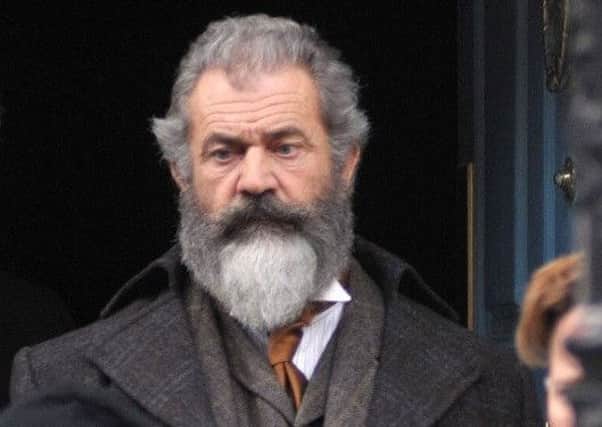 Mel Gibson during filming for the Professor and the Madman.