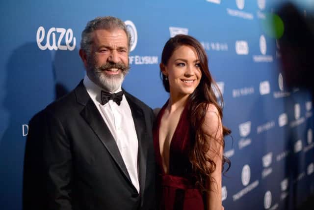 Mel Gibson and partner Rosalind Ross at a film premiere in January. (Photo by Matt Winkelmeyer/Getty Images)