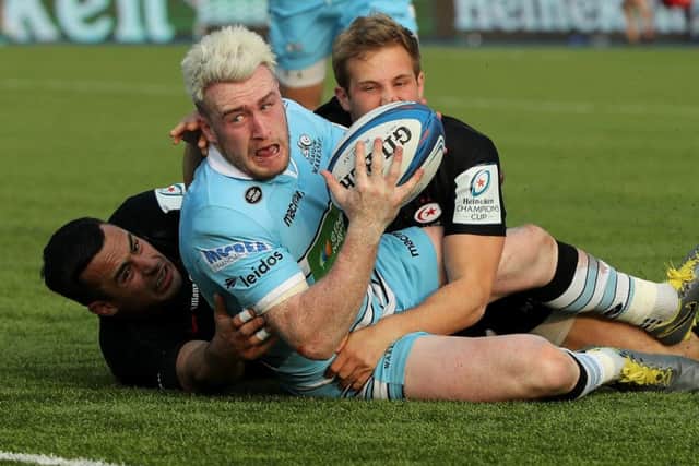 Hawick's Stuart Hogg in action for Glasgow Warriors. Photo by David Rogers/Getty Images