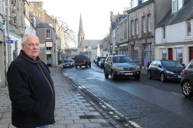 Selkirkshire councillor Gordon Edgar in Selkirk High Street.