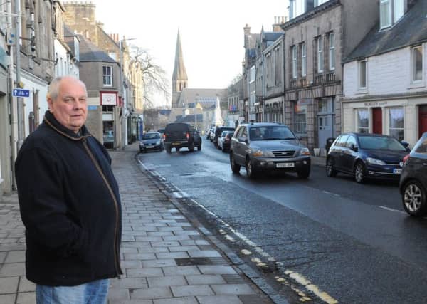 Selkirkshire councillor Gordon Edgar in Selkirk High Street.