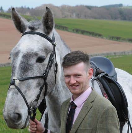 Royal Burgh Standard Bearer 2019, Craig Monks, with his horse Amber.