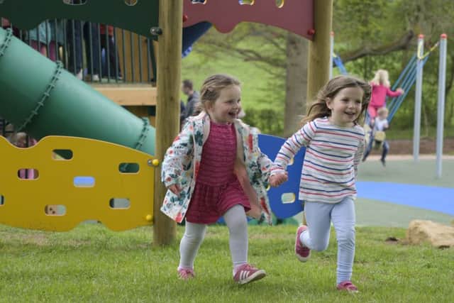 Official opening of new playpark at Harestanes Visitors Centre, near Ancrum.