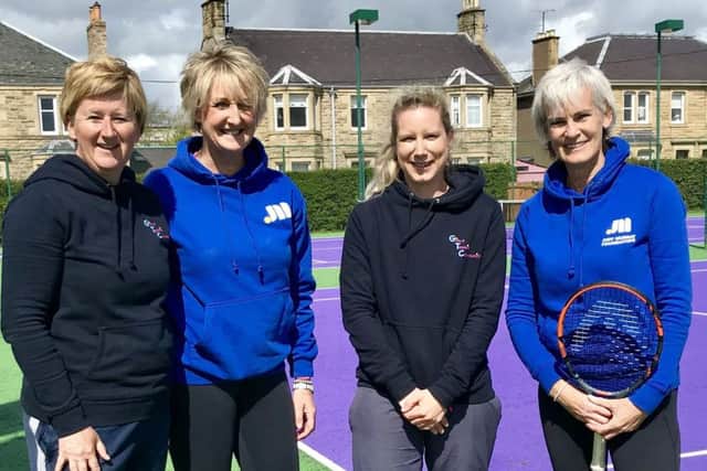 Judy Murray (right) at Kelso Orchard Tennis Club