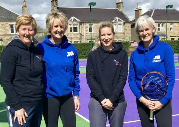 Judy Murray (right) at Kelso Orchard Tennis Club