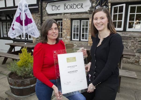 Award-winning house manager Julie Wilson, left, at The Border Hotel, with Lisa Donaldson, front of house.