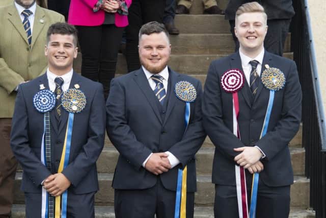 Cornet Christopher Purves. right hand man Chris Rogerson and left hand man Hagen Steele.