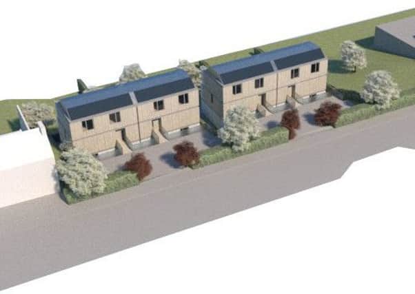 How four low-carbon homes proposed for a plot west of Thornwood Lodge in Hawick's Weensland Road would look.