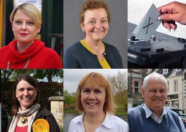 Borderers will be asked to vote for their preferred party or independent candidate in the European Elections on Thursday. Borderers in the mix are (clockwise from top right): Shona Haslam (Scottish Conservatives), Heather Anderson (SNP), Gordon Edgar (Independent), Kate Forman (Change UK Party) and Catriona Bhatia (Liberal Democrats).