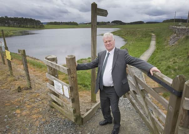 Councillor Davie Paterson at Williestruther Loch, Hawick.