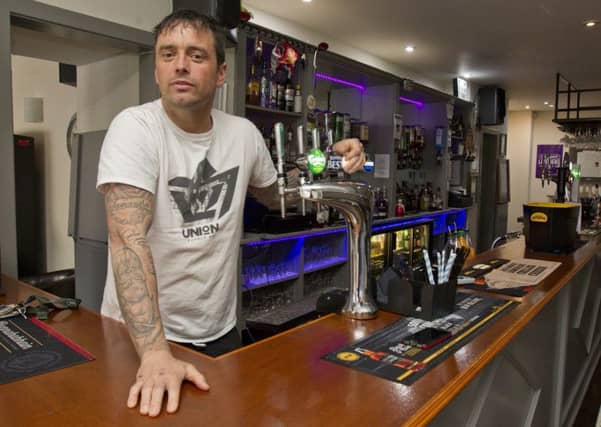 Mark Deans at Deans' Bar in Hawick.