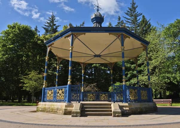 The Zandra Elliot bandstand in Wilton Park Lodge in Hawick.