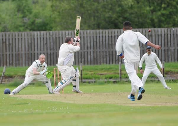 Iain Purvis knocks away a four for Selkirk (picture by Grant Kinghorn).