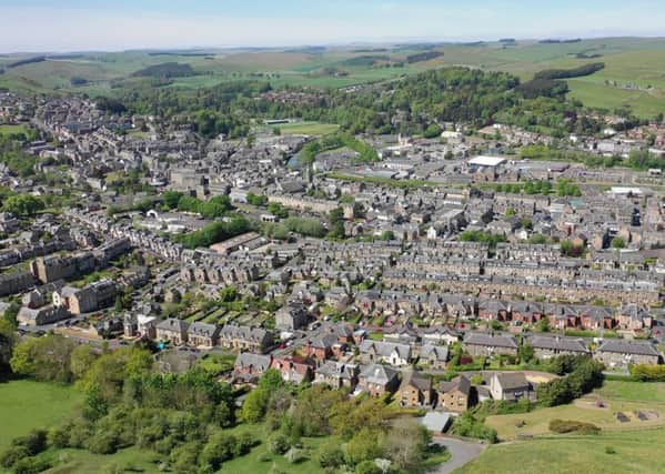 Hawick seen from the air.