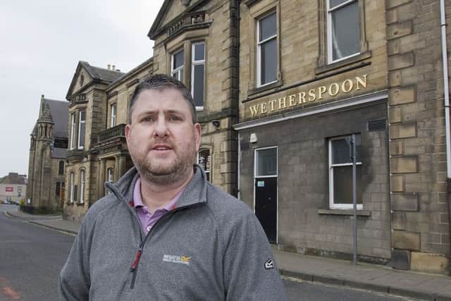 Petition organiser Lee Tottman at the Bourtree in Hawick.