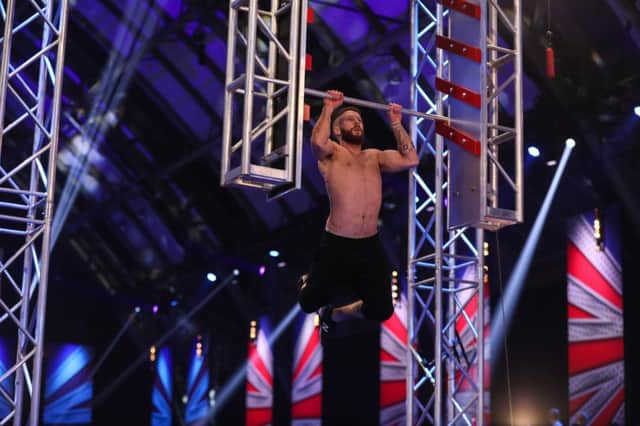 Ali Hay in the final of series five of ITV's Ninja Warrior UK. Photograph (C) ITV Plc.