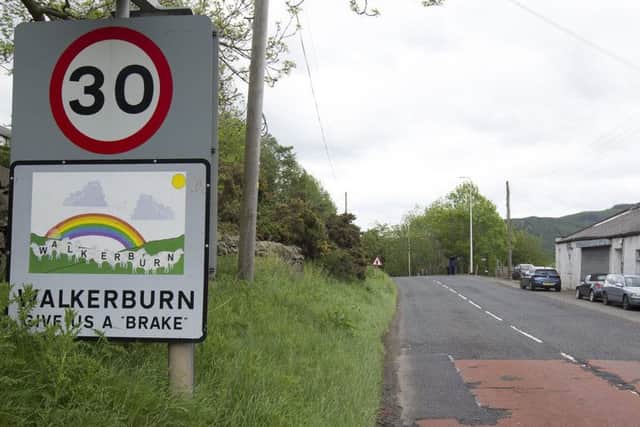 The accident occurred a mile east of Walkerburn.