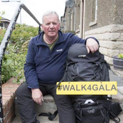 Bill Jeffrey is ready to don his walking boots for a massive challenge in aid of Galashiels' Christmas lights.