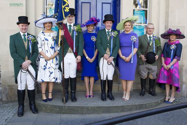 Action and revellers on Common Riding Friday in Hawick.