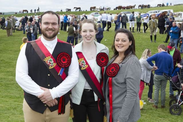 Action and revellers on Common Riding Friday in Hawick.
