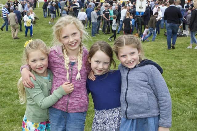 Action and revellers on Common Riding Friday in Hawick.