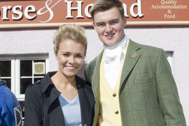 Cornet Connor Brunton with his lass Victoria Campbell at this year's Bonchester rideout.