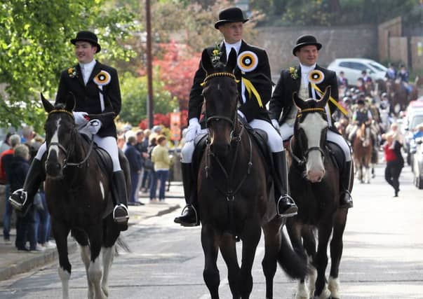 Melrosian Ben Magowan leads the Melrosian's rideout on Monday evening.
