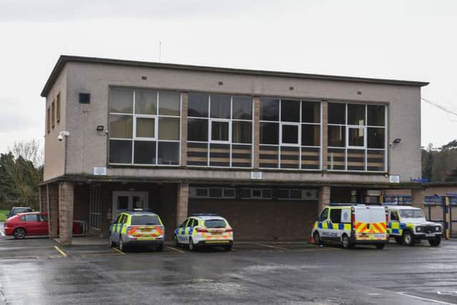 Morrison struggled with officers at Hawick Police Station.
