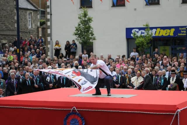 Fleshers Standard Bearer Marc Spence.