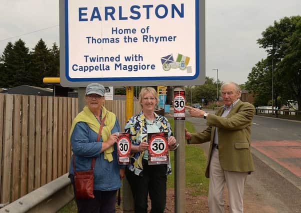 Earlston community councillors Gill Cooper,Sheila Gibb and Disney Barlow.