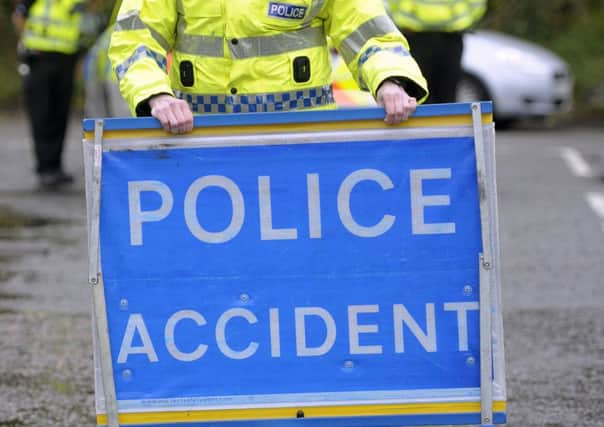 The A7 is closed at Boleside due to a two-car collision