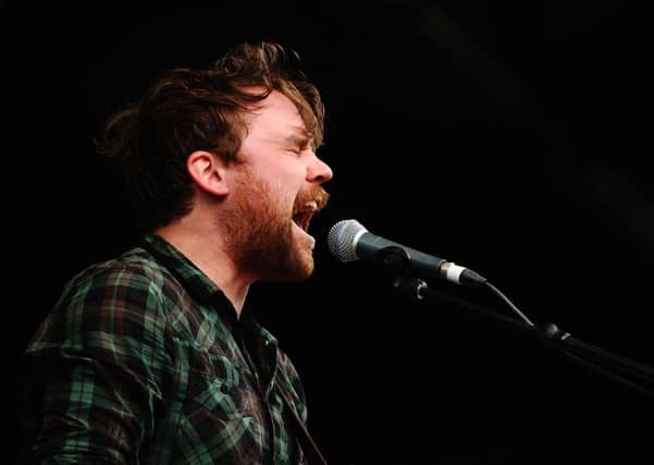 WOODFORD, AUSTRALIA - AUGUST 01: Scott Hutchison of Frightened Rabbit performing on stage in 2010. (Photo by Mark Metcalfe/Getty Images)
