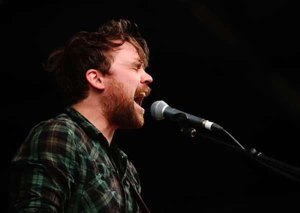 WOODFORD, AUSTRALIA - AUGUST 01:  Scott Hutchison of Frightened Rabbit performing on stage in 2010.  (Photo by Mark Metcalfe/Getty Images)
