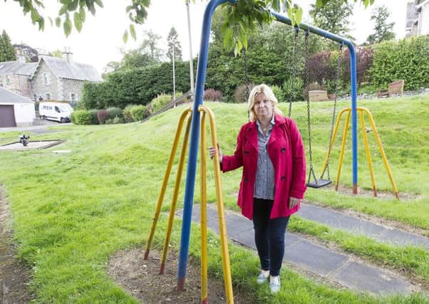 Selkirkshire councillor Caroline Penman at Selkirks Heatherlie playpark.