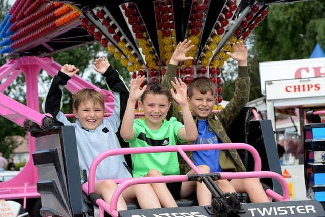 Youngsters enjoy the rides at Burnfoot Carnival.