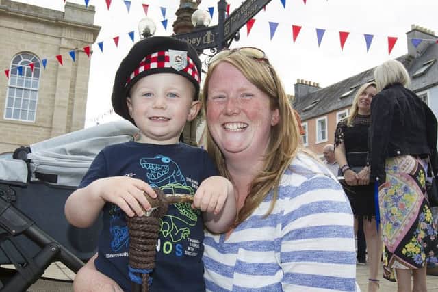 Herald's sister Toni Scott with her son Callum.