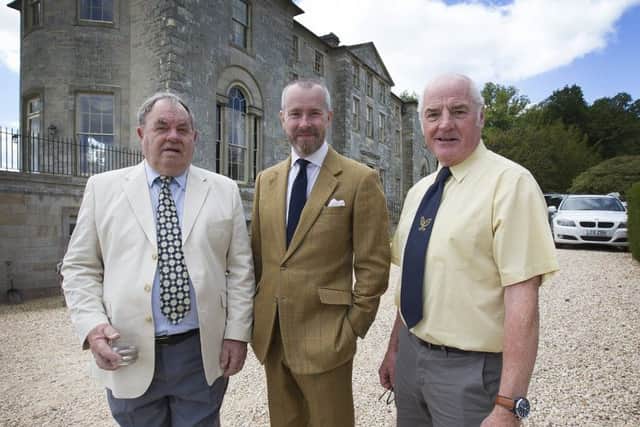 Provost Harvey Oliver, Lord Purvis of Tweed and festival convener Len Wyse at Egerston.