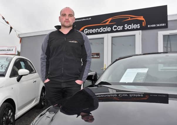 Nick Mactaggart at Greendale Car Sales in Hawick.