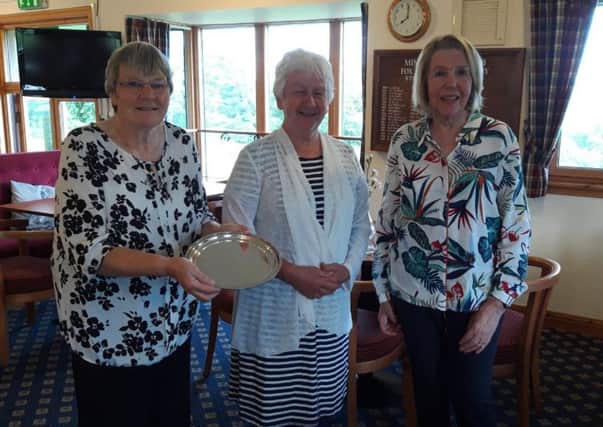Past Captain's Trophy winner at Minto Golf Club - Joyce Michie, with Anne Paterson and Margaret Magson.