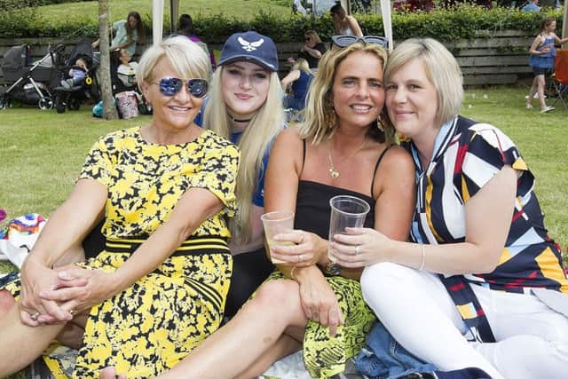 Rhona Evans, Lauren Cardwell, Claire Stevens and Gillian Scott in Murray's Green on Friday afternoon.