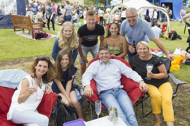 Families enjoy the fun afternoon in Murray's Green.