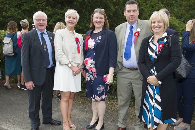 Len Wyse, Allison Elgin, Stephanie Talac, with Stuart Galbraith and Alison Borthron from Coldstream at the Capon Tree