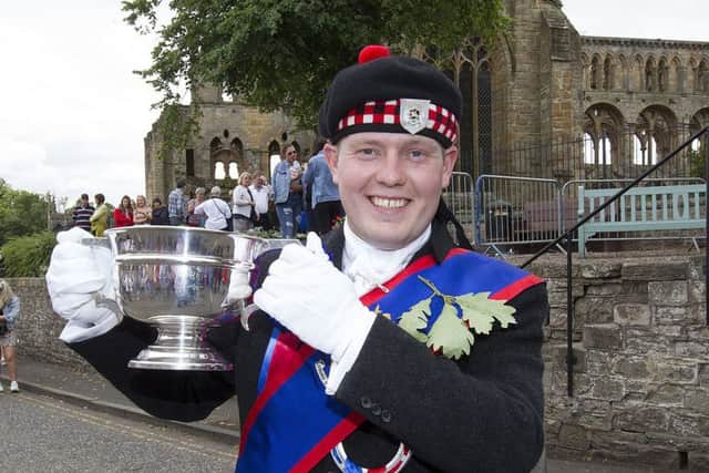 Callant Munro with the callant's cup.