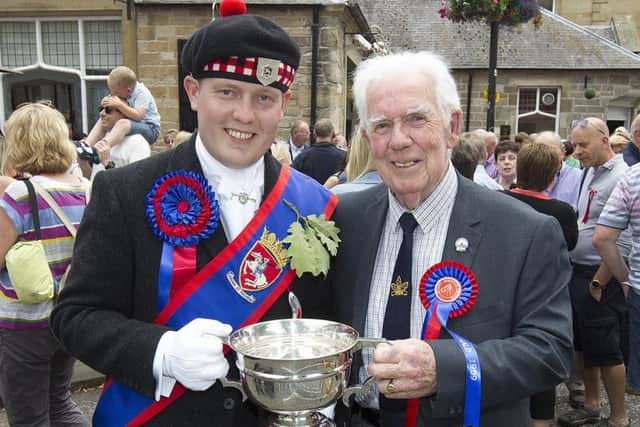 Callant Euan Munro with 1959 callant John Donald.
