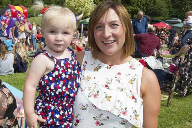 Clare and Layla Wallace enjoy the fun afternoon.