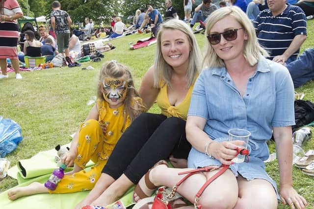 Ella McGovern, Beckie Lambert and Debbie Cockburn at the fun afternoon in Murray's Green.