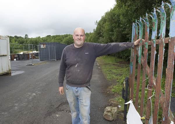 Kenneth Thomson at the former British Gas site in Mansfield Road, Hawick.