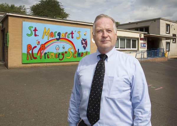 Galashiels councillor Andy Anderson at St Margaret's RC School.