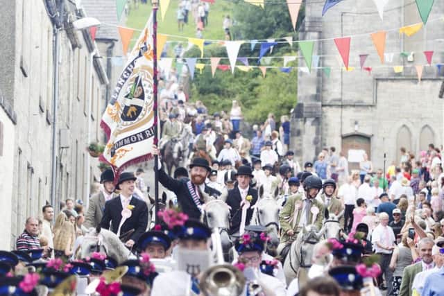 Cornet Henry Jeffrey leads the celebrations.