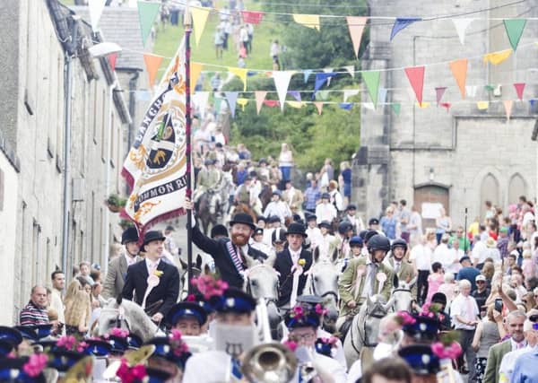 Cornet Henry Jeffrey leads the celebrations.
